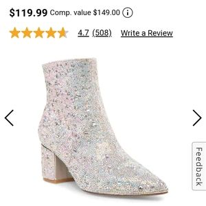 Betsey Johnson Kyla Booties Size 8 (Runs Small)